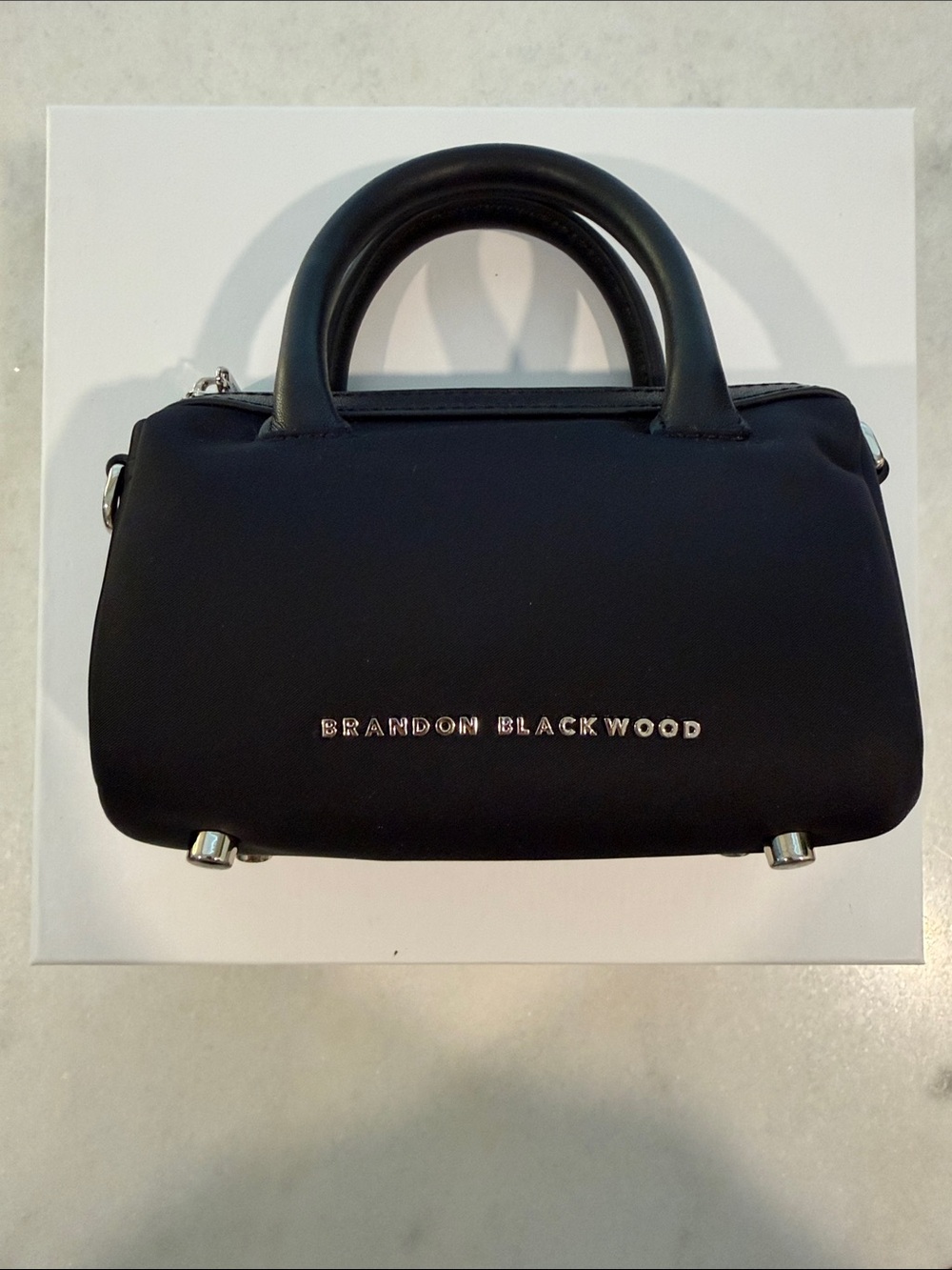 Brandon Blackwood Black Mini Top-Handle Satchel